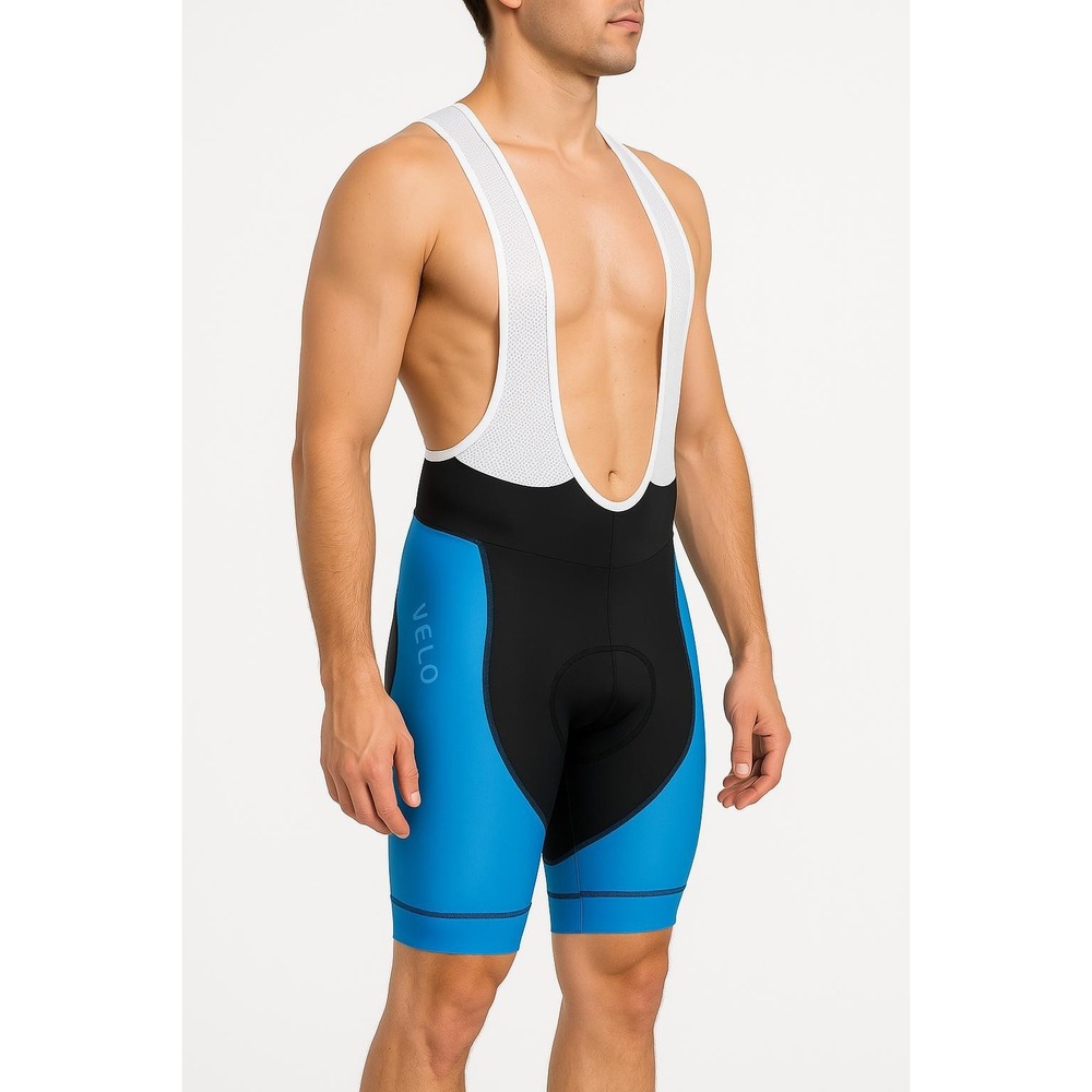 Voodoo Cycling Bib Shorts Men's Size Medium Blue Black 19D Anti-Shock GEL Pad